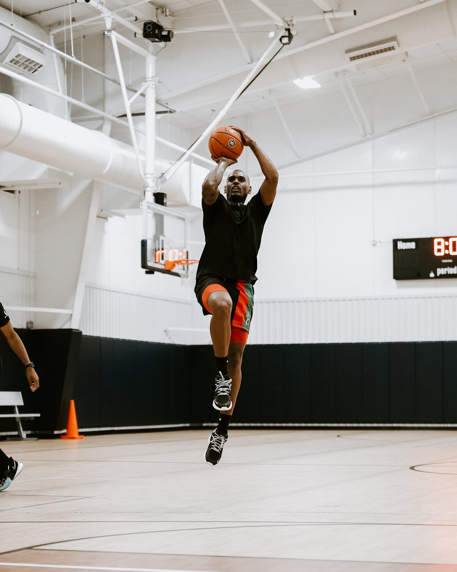 Elite basketball player training session